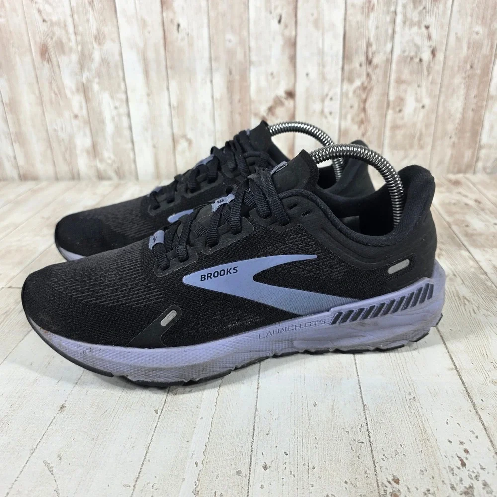 Brooks Launch GTS 9 Womens Running Shoes Black Purple 1203741B060 Size 9